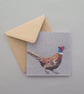 Pheasant card, printed on recycled card, blank - Image 1