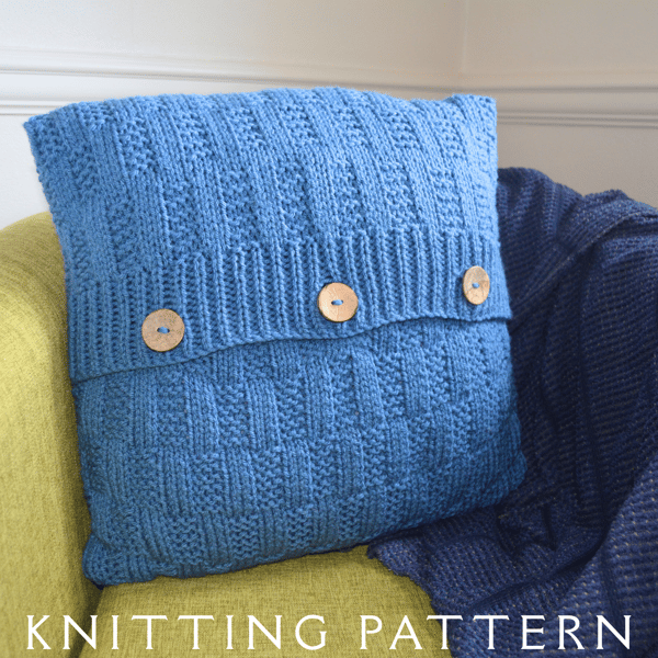 Weave In Weave Out Cushion Cover Knitting Pattern PDF Version By Email