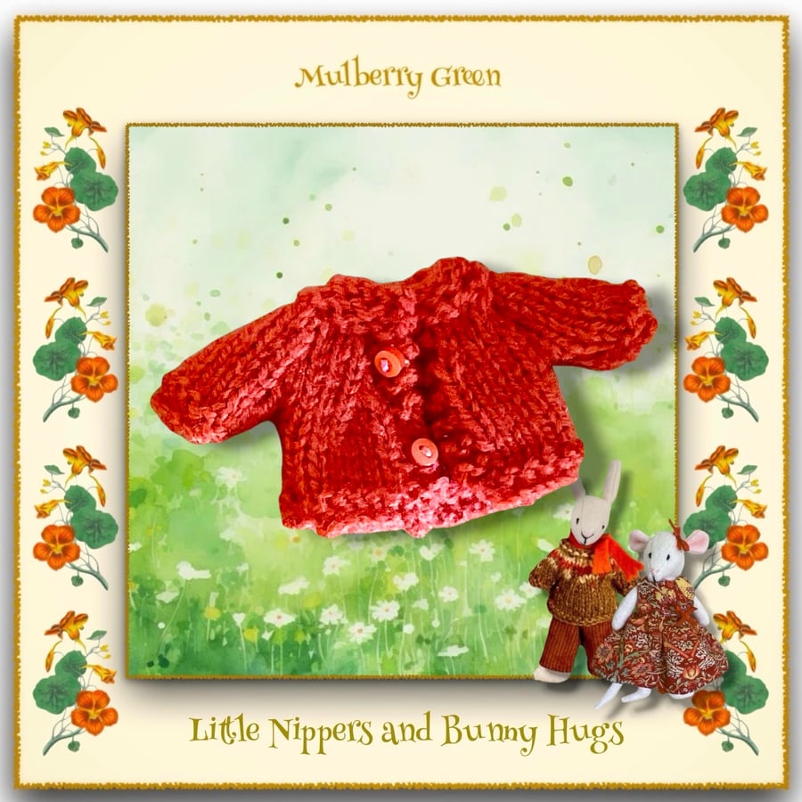 Little Nippers and Bunny Hugs Orange Cardigan 