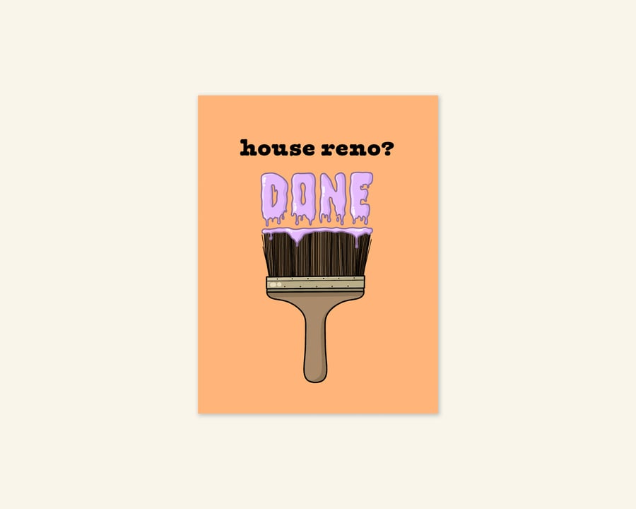 House Reno Done Tiny Card - Folksy