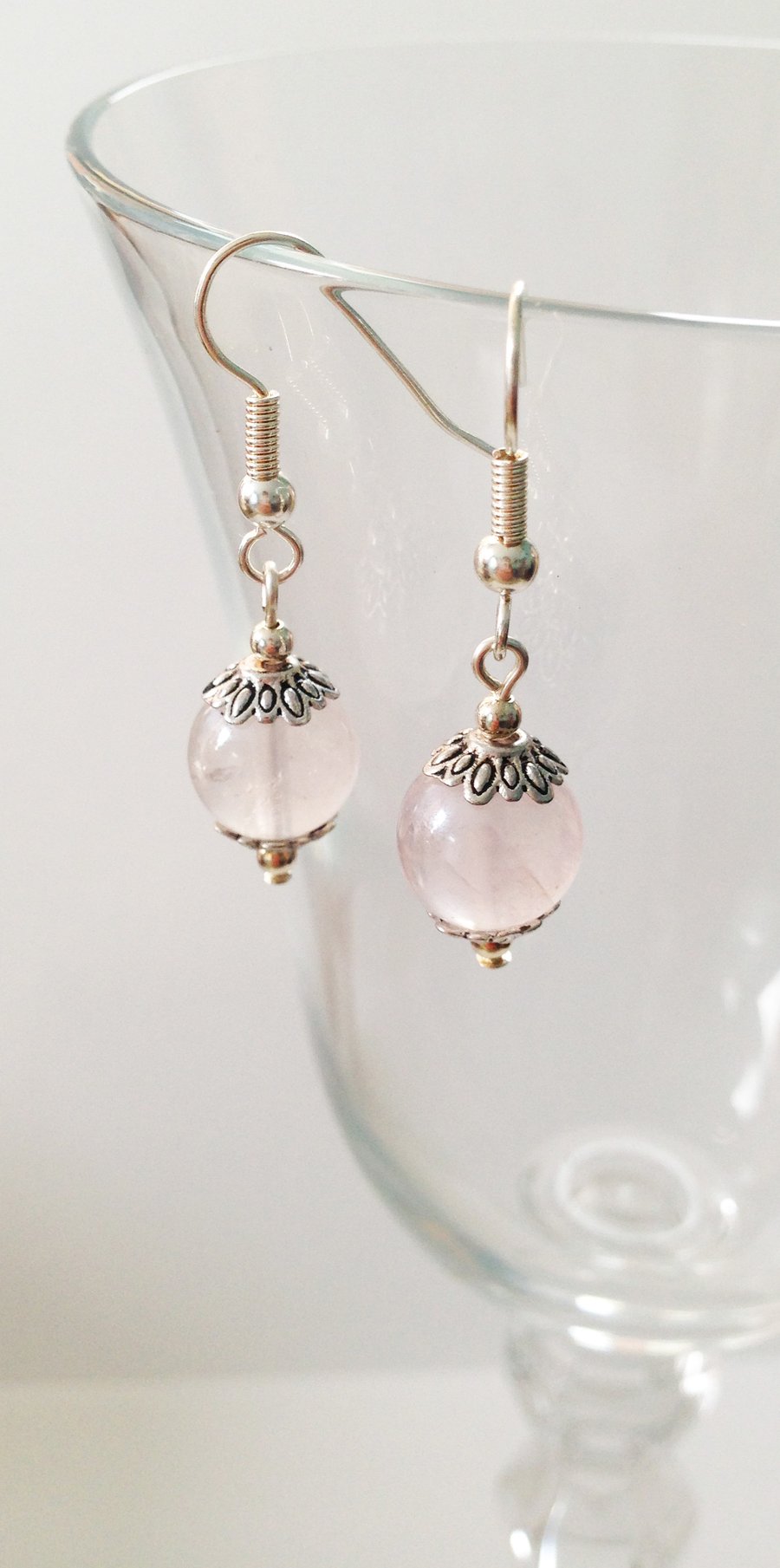 Mystic Rose Quartz Earrings