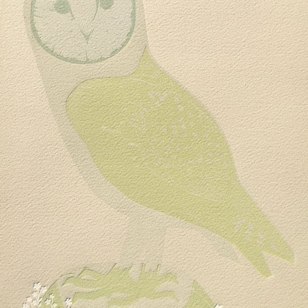 Barn Owl - Lino Cut