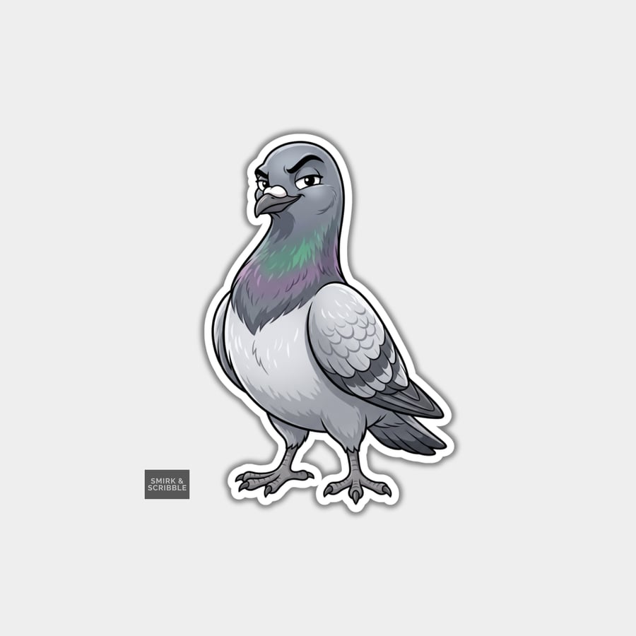Funny Vinyl Die Cut Sticker For Adults - Pigeon