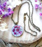 Resin and Abalone Shell Pendant in Antique Bronze - Image 3