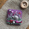 Felt Liberty fabric lace charm brooch badge
