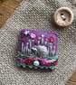 Felt Liberty fabric lace charm brooch badge - Image 1