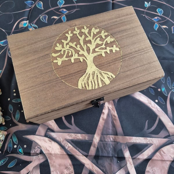 Tarot and Rune set in Tree of Life Box 