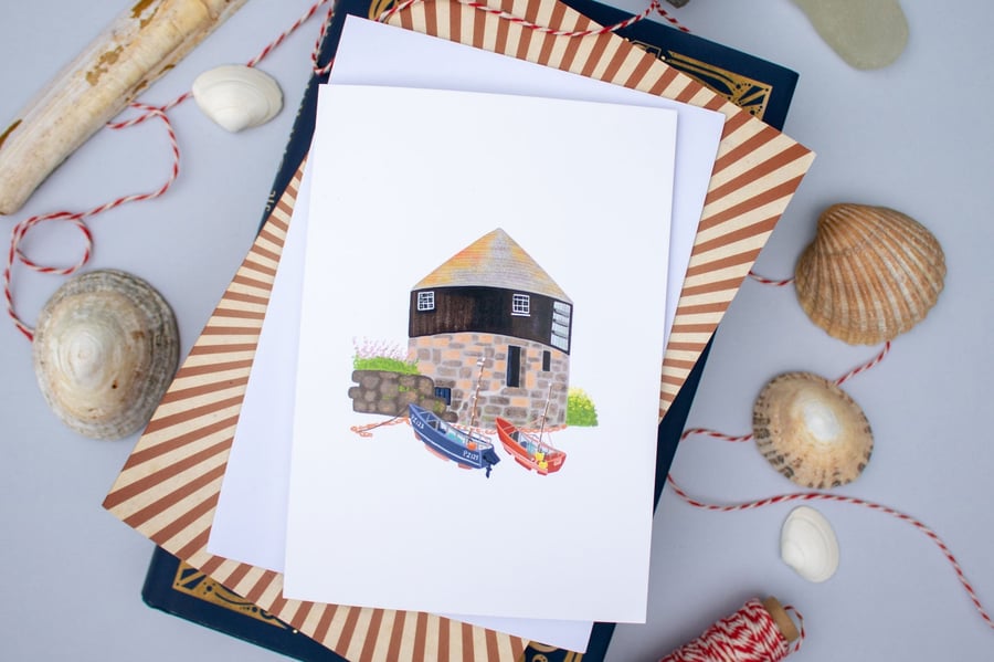 The Roundhouse, Sennen Cove, Cornwall, Greeting Card, Note Card, Thank You Card