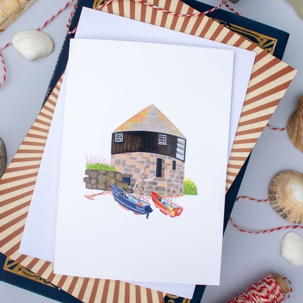 The Roundhouse, Sennen Cove, Cornwall, Greeting Card, Note Card, Thank You Card