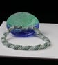 Silver and Green Russian Spiral Necklace - Image 4
