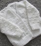 Summer Seconds 18" White Baby Knots Cardigan