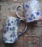 Coffee mug multicoloured bubble design Ceramic handmade