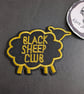 Black Sheep Club Embroidered Iron-On Patch - 8x6cm