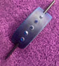 Dyed Blue Leather Hair Stick Barrette - with 5 Blue Gemstones - FREE UK SHIP