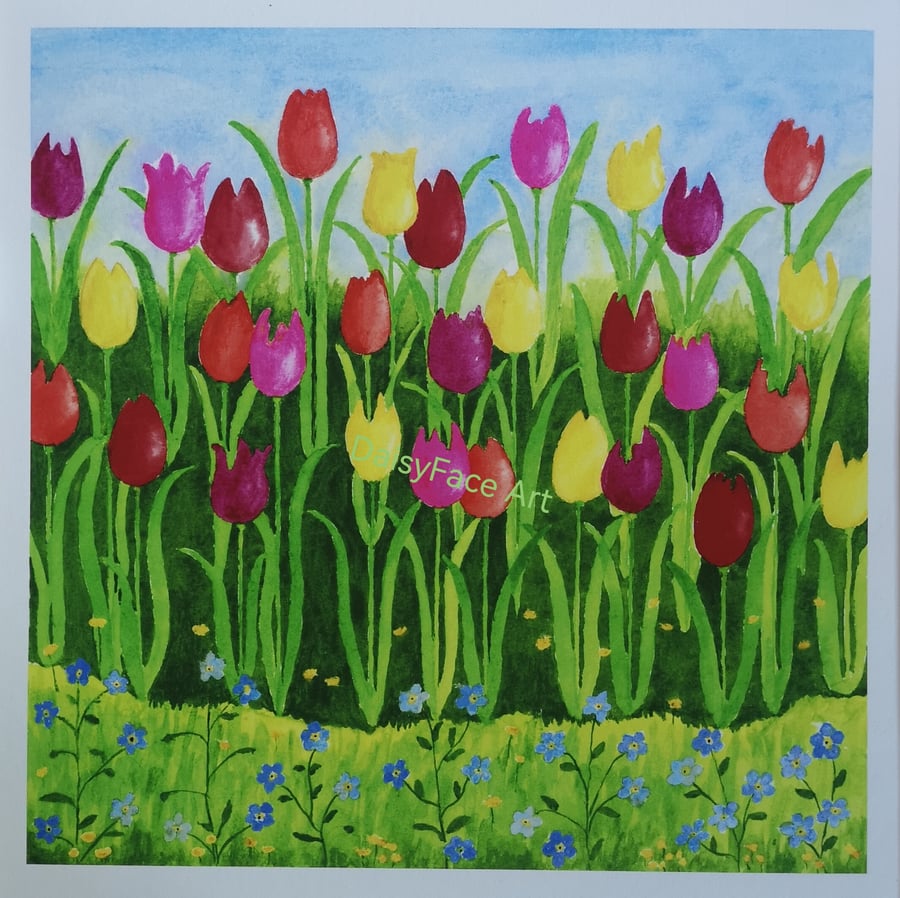 The jewel garden - giclee print of original watercolour by Elaine Curtis