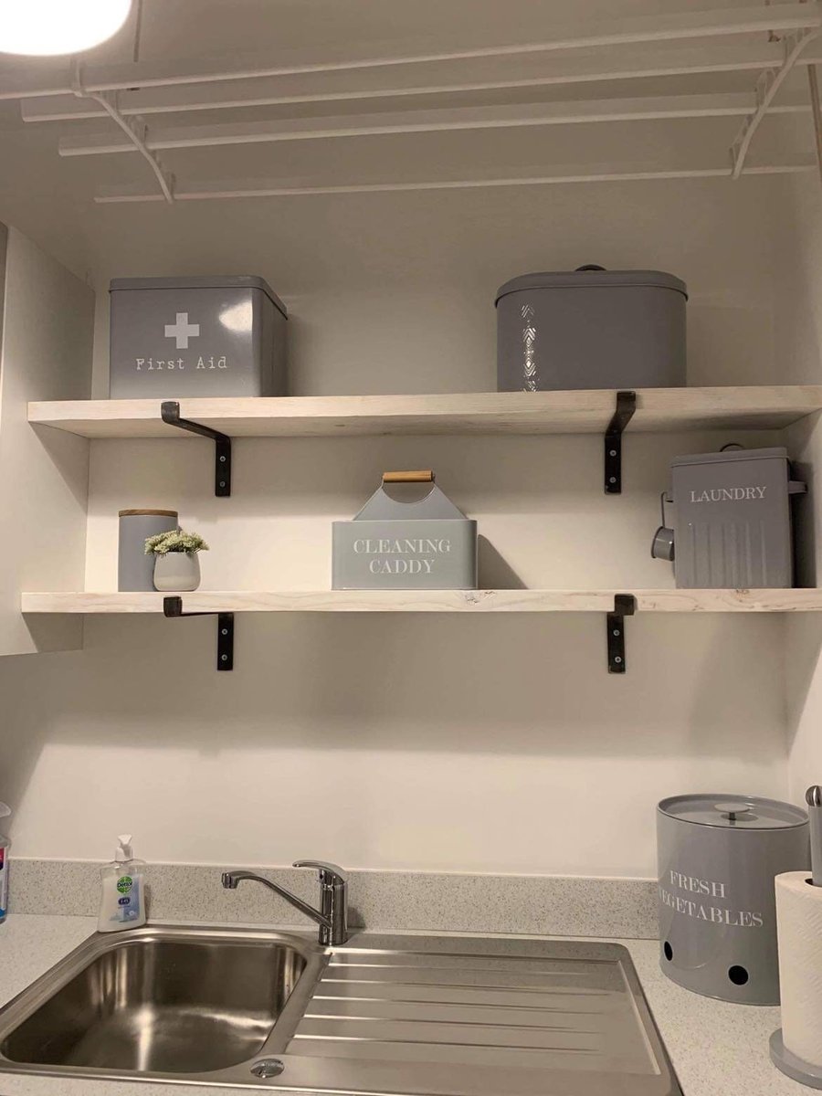 Scaffold board shelves (with brackets) 225mm Folksy