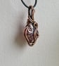 Pink Millefiori Style Beaded Heart & Copper Necklace Pendant Gift Jewellery  - Image 8