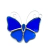 Stained Glass Butterfly Suncatcher - Handmade Decoration - Turquoise