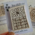 doodle design brooch