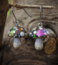Small Colourful Galaxy Mushroom Earrings  - Image 4