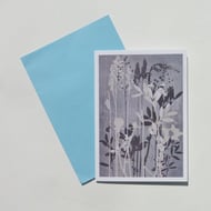 Single black note card from nature print by Ste... - Folksy