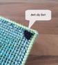 Container for small desk items - blue, green, white pattern - Image 5