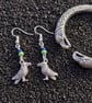 Viking Raven Earrings Silver Plated - Image 1