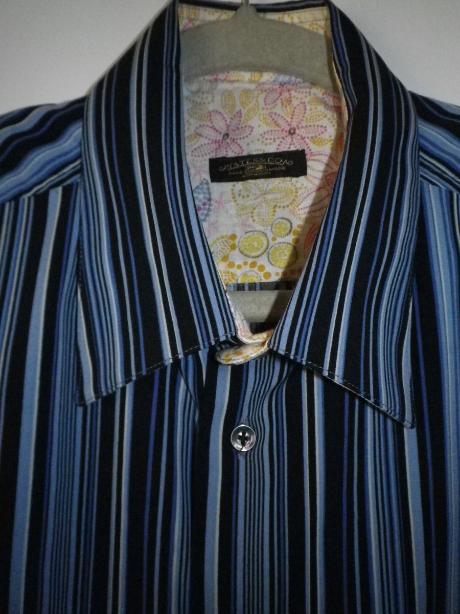 Rich navy stripe modal, contrast yoke, size  M. free shipping