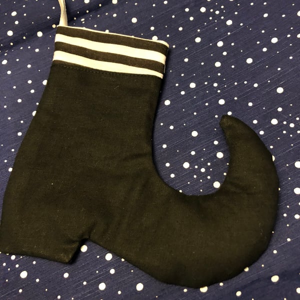 Mini witchy boot bag hanging decoration