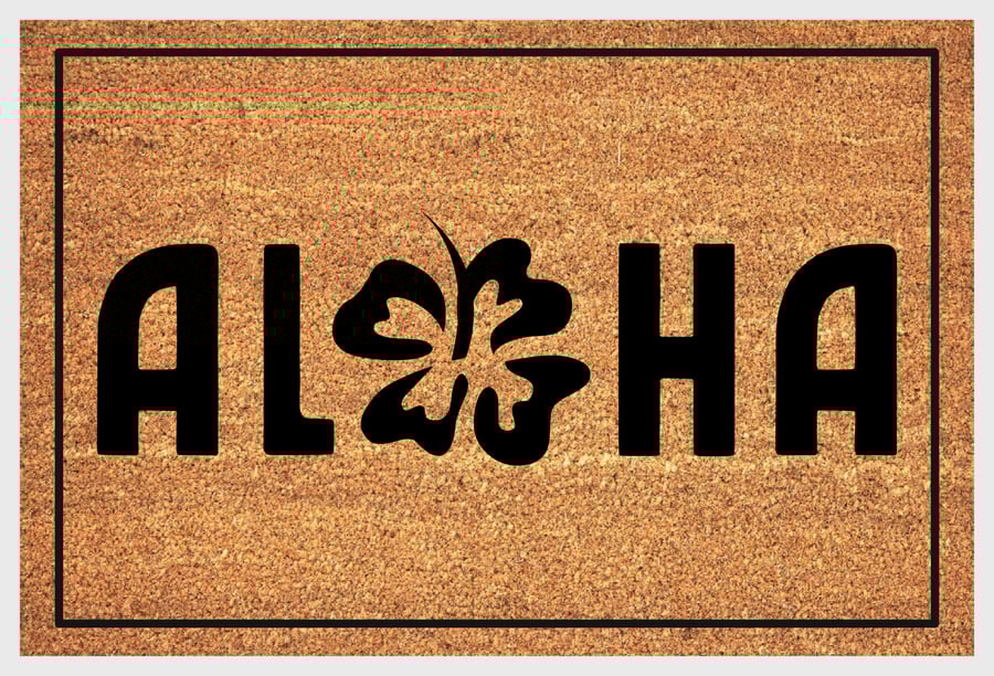 Aloha Door Mat - Aloha Welcome Mat - 3 Sizes