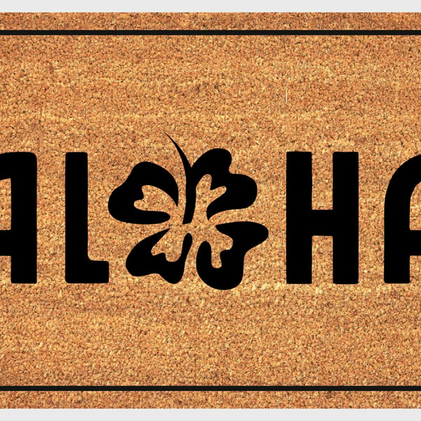 Aloha Door Mat - Aloha Welcome Mat - 3 Sizes