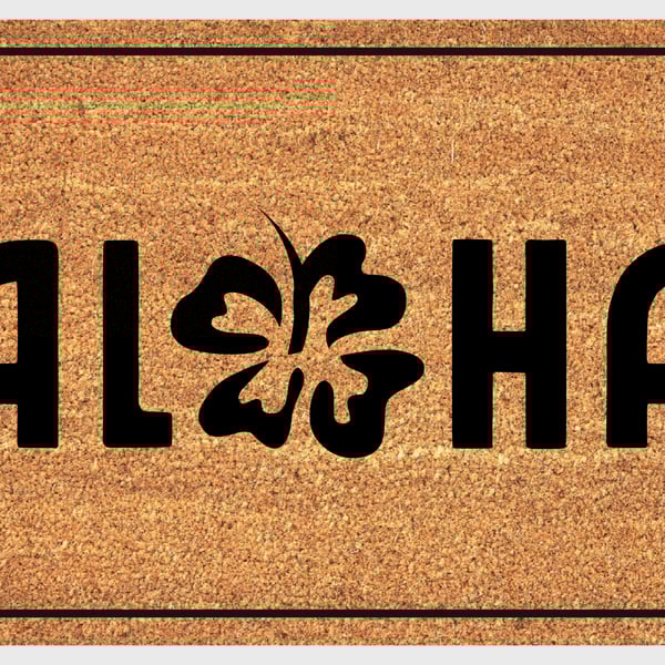 Aloha Door Mat - Aloha Welcome Mat - 3 Sizes