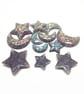 12 Handmade Celestial Charms in Orange, Yellow & Green - Image 9