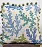 Linen Seaweed Cushion - Image 2