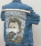 Upcycled denim jacket - William Morris on Willow (blue) - Image 2