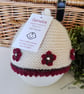 Designer Pure Baby Alpaca Baby Girl's Flower Beanie Hat 3-6 months  - Image 1