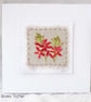 HAND EMBROIDERED FLORAL GREETINGS CARD