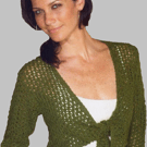 VINTAGE KNITTING PATTERN PDF Lace Cardigan with Tie