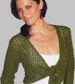 VINTAGE KNITTING PATTERN PDF Lace Cardigan with Tie