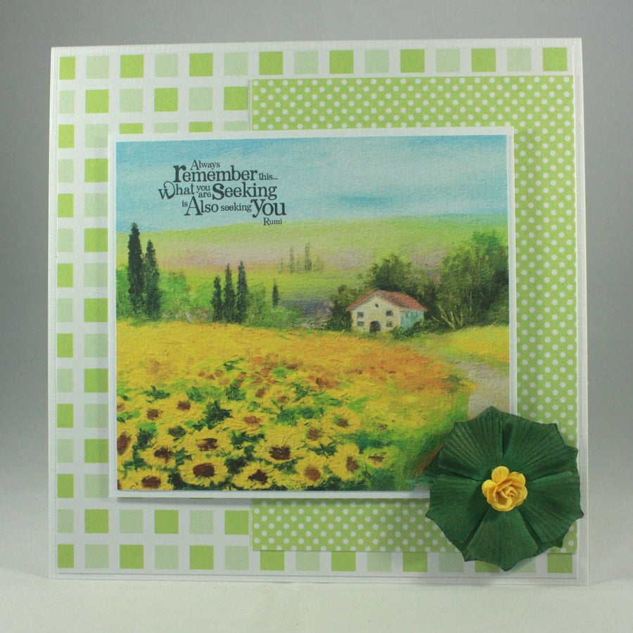 Handmade, any occasion card - summer meadow