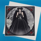 Gothic Christmas card, daughter, Wife, Granddaughter, Sister, handmade
