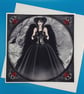 Gothic Christmas card, daughter, Wife, Granddaughter, Sister, handmade