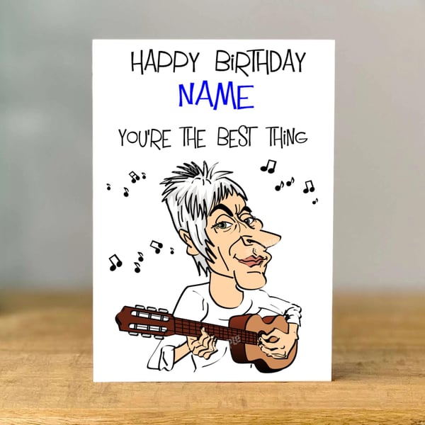 Personalised Paul Weller Inspired Birthday Card, dad, brother, mum, sister, musi