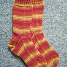 Socks, hand knitted, Med-Large, size 7-8