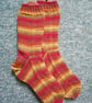 Socks, hand knitted, Med-Large, size 7-8