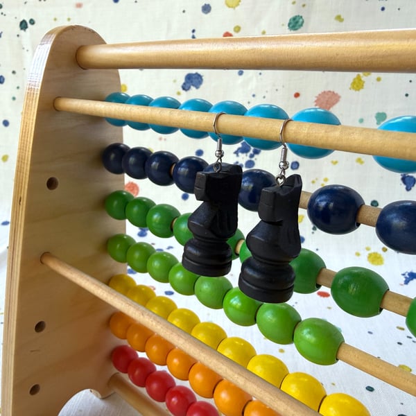 Alphabet Abacus Earring Display - Rainbow Beads - Super Seconds