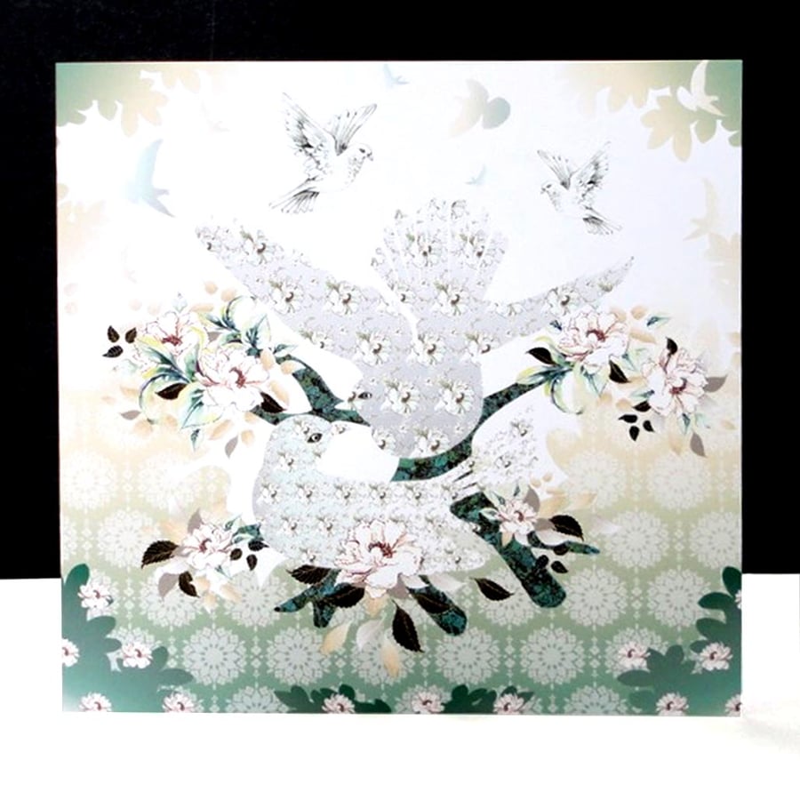Bouquet of Doves Card 
