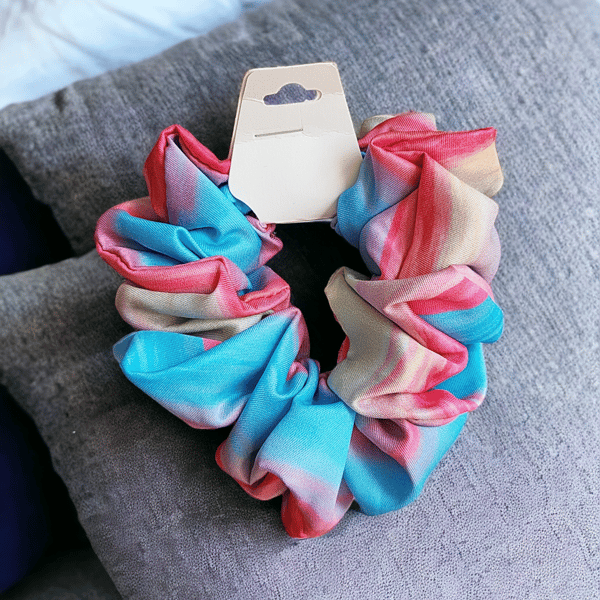 Colourful summer chunky scrunchie 