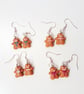 Retro gingerbread man earrings STUD, DROP or CLIP ON, unique, handmade novel - Image 5