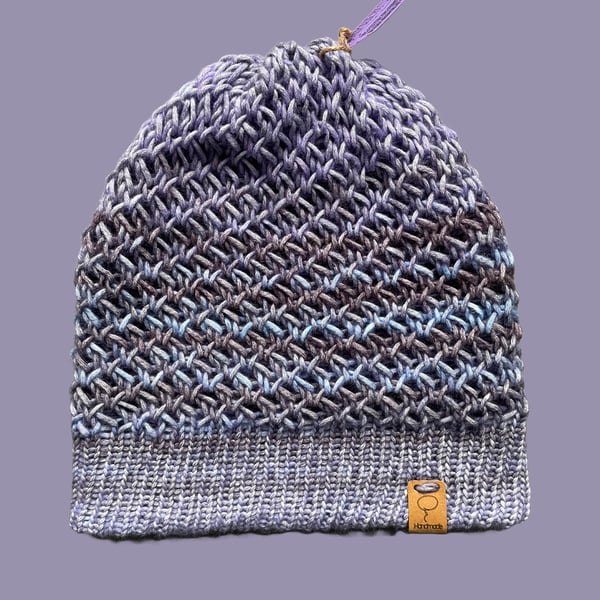 Swirl Knitted Beanie Winter Woolly Hat